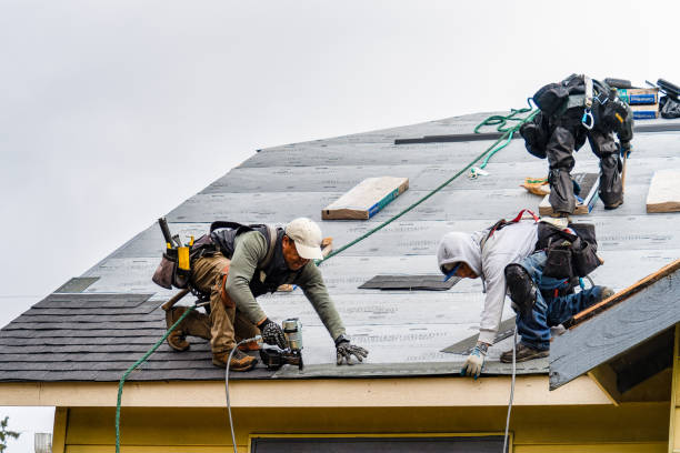 Professional Gutter Installation technician working in Winchester, OR
